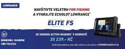 VISITORS´ COMPETITION FOR ECHOLOT LOWRANCE ELITE FS 9 WITH ACTIVE IMAGING SONAR IN TOTAL VALUE OF CZK 35,239