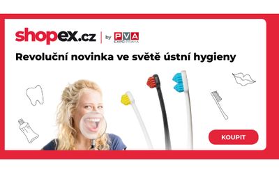 Revoluční zubní kartáček Splash k vidění na veletrhu PRAGODENT a celoročně k zakoupení na shopex.cz